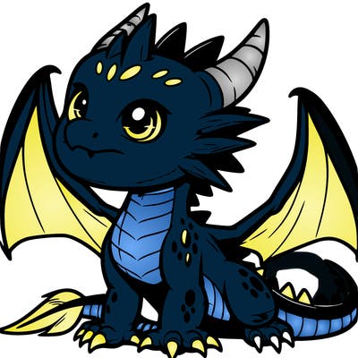 fierce baby night dragon