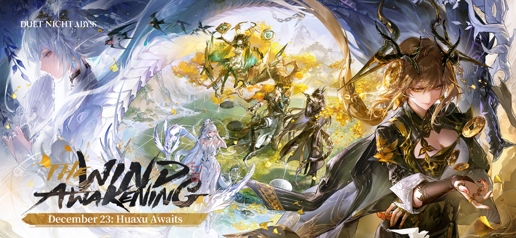 Duet Night Abyss - Ilustración del evento Duet Night Abyss The Wind Awakening con personajes de anime