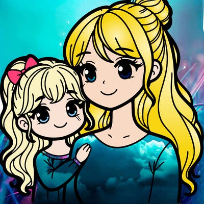 mom and daughter
