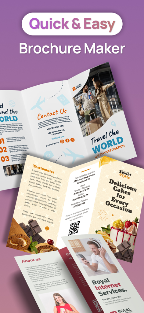 Brochure Maker : Catalog Maker - Quick and easy brochure maker app featuring professional templates for various businesses