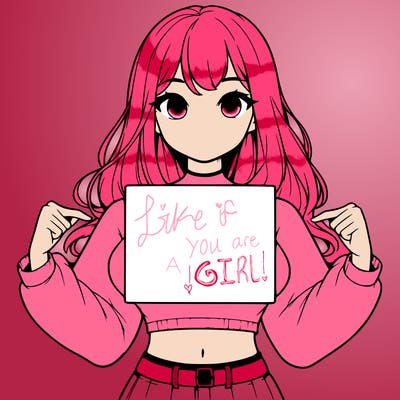 girl holding a blank sign in a long sleeve crop top