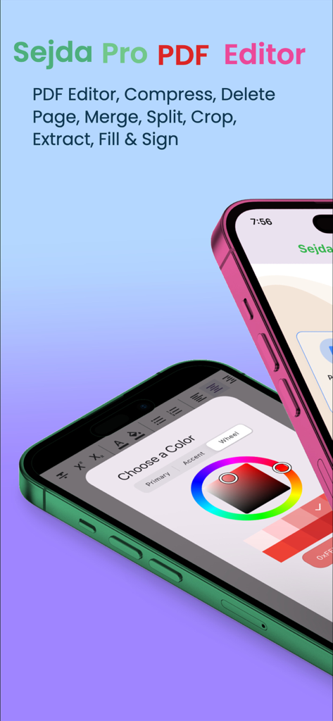 Sejda Pro PDF Editor - Interfaz de la aplicación Sejda Pro PDF Editor mostrando herramientas de edición de PDF para móviles