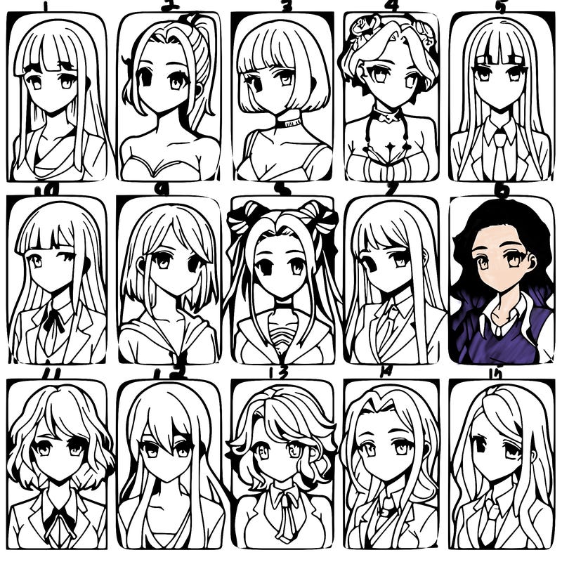girls that look diffrent anime