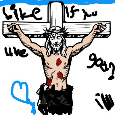 jesus on the cross dieing for our sins