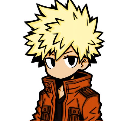 spiky hair anime boy wearing a jacket