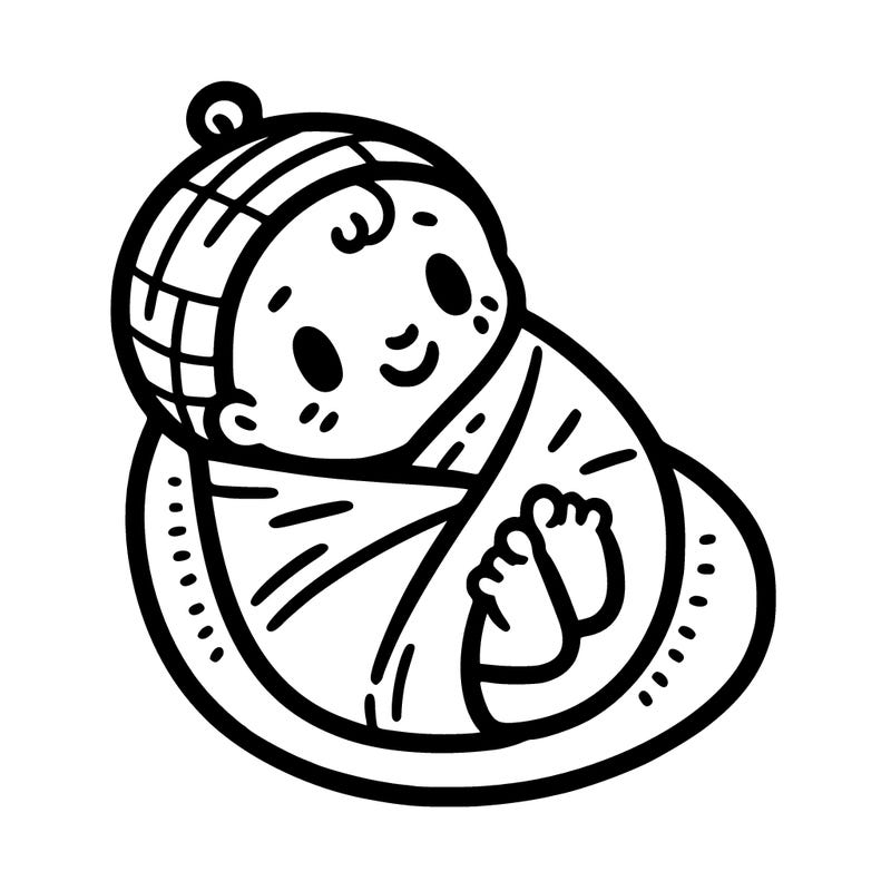 baby wrapped in a blanket