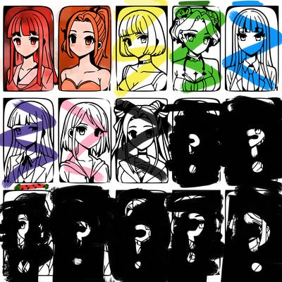 girls that look diffrent anime