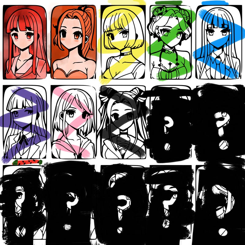 girls that look diffrent anime