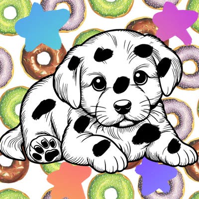 a cute realistic puppy