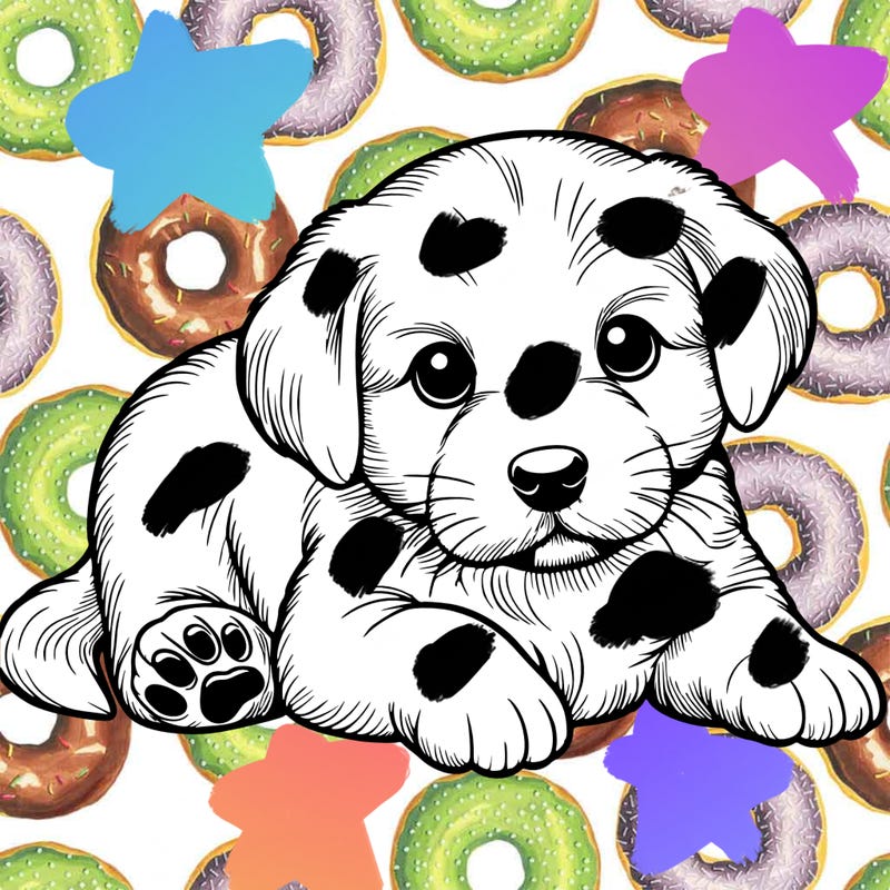 a cute realistic puppy