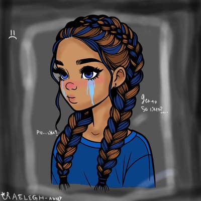 realistic girl with braids
