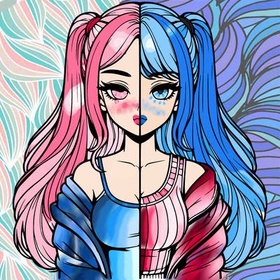 realistic girl split