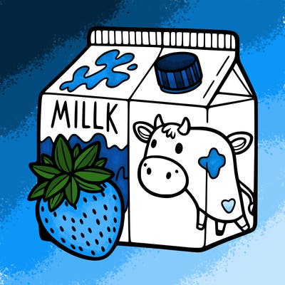 strawberry cow milk carton