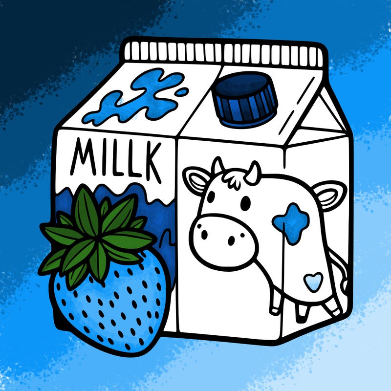 strawberry cow milk carton