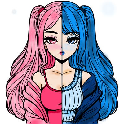 realistic girl split