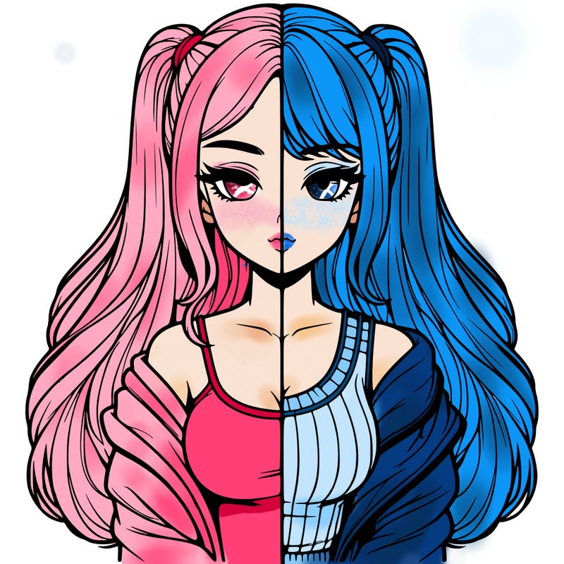 realistic girl split