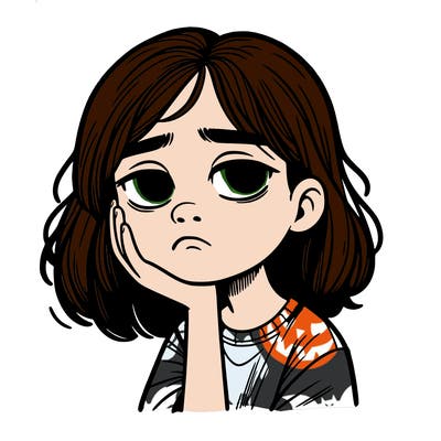 bored realistic girl