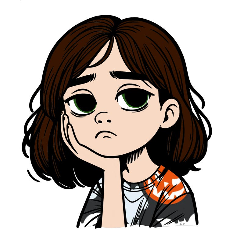 bored realistic girl