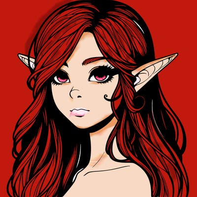 elf girl realistic dark fantasy