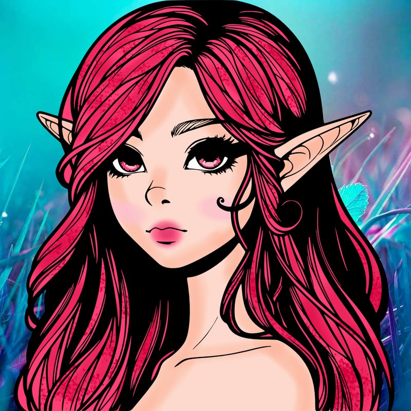 elf girl realistic dark fantasy