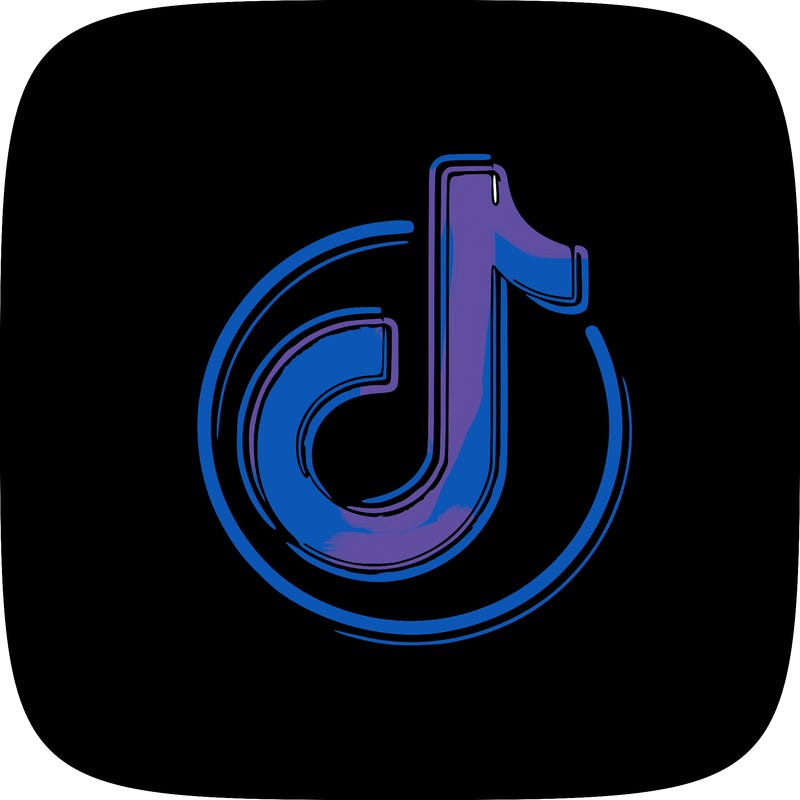 tiktok logo neon