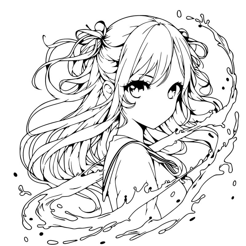 girl with water powers anime realistic