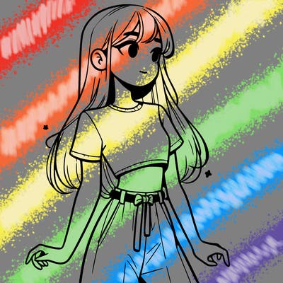 girl in a cute crop top