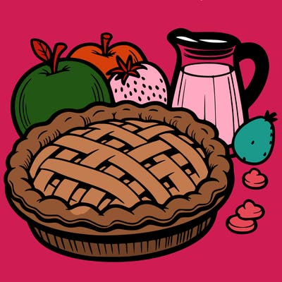 a pie of food