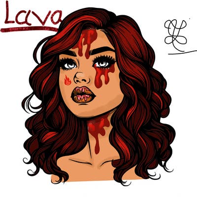 realistic girl, wavy hair and lips