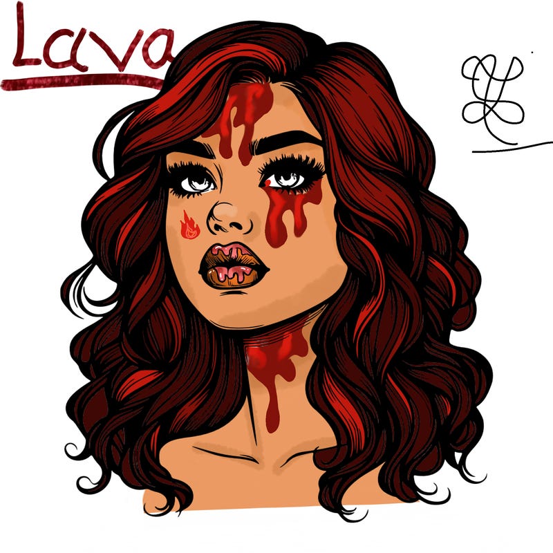 realistic girl, wavy hair and lips