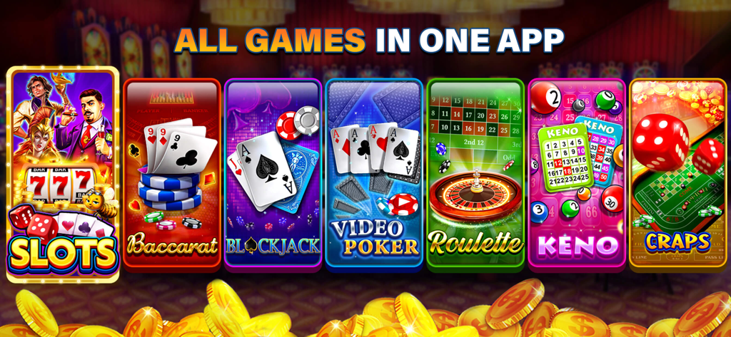 Roulette - Casino Style - Eine Sammlung von Casinospielen, darunter Slots, Blackjack und Roulette in einer App.