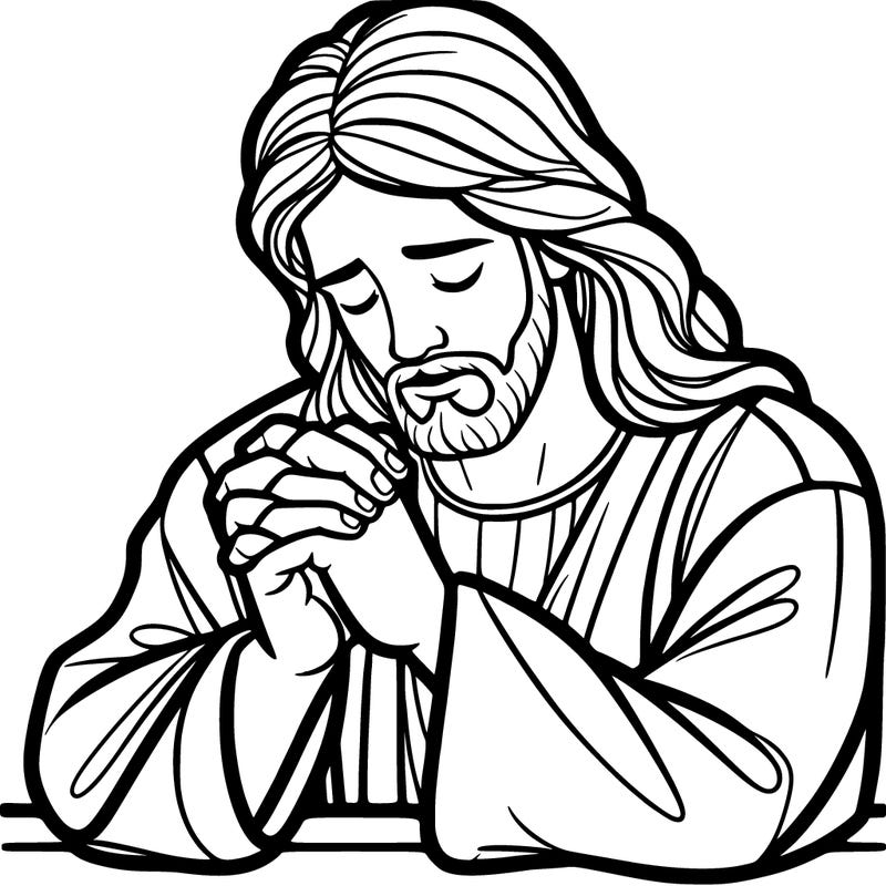 jesus praying to god