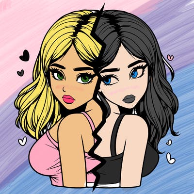 realistic girl split