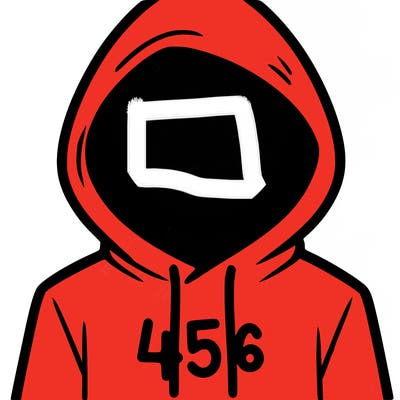 a person with non face waering a hoodie with a 456 symbol