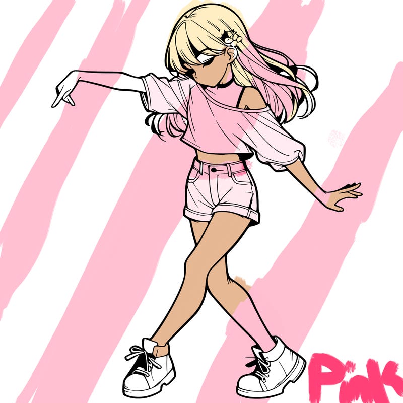 realistic girl danceing