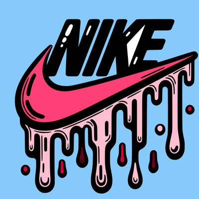 dripping nike logo