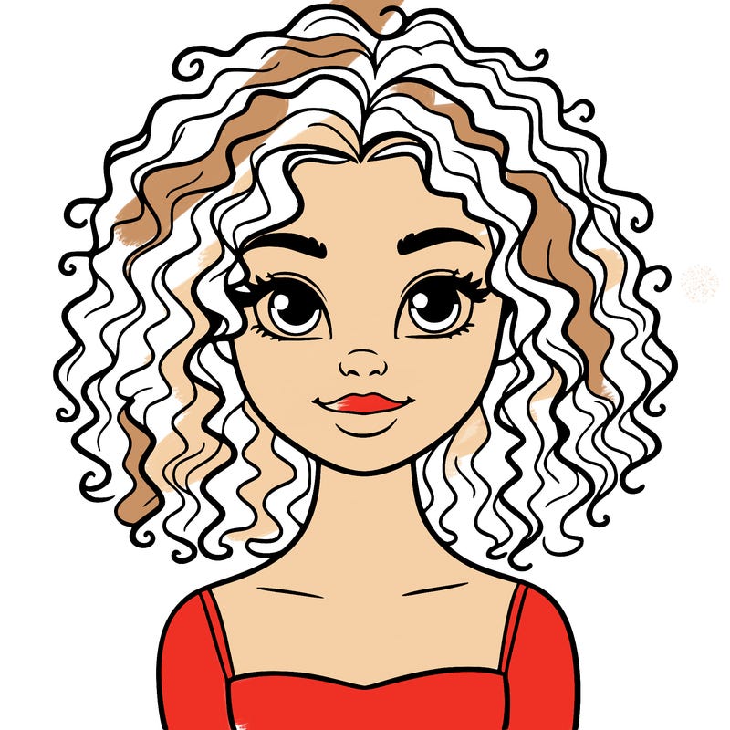 woman with curly hair