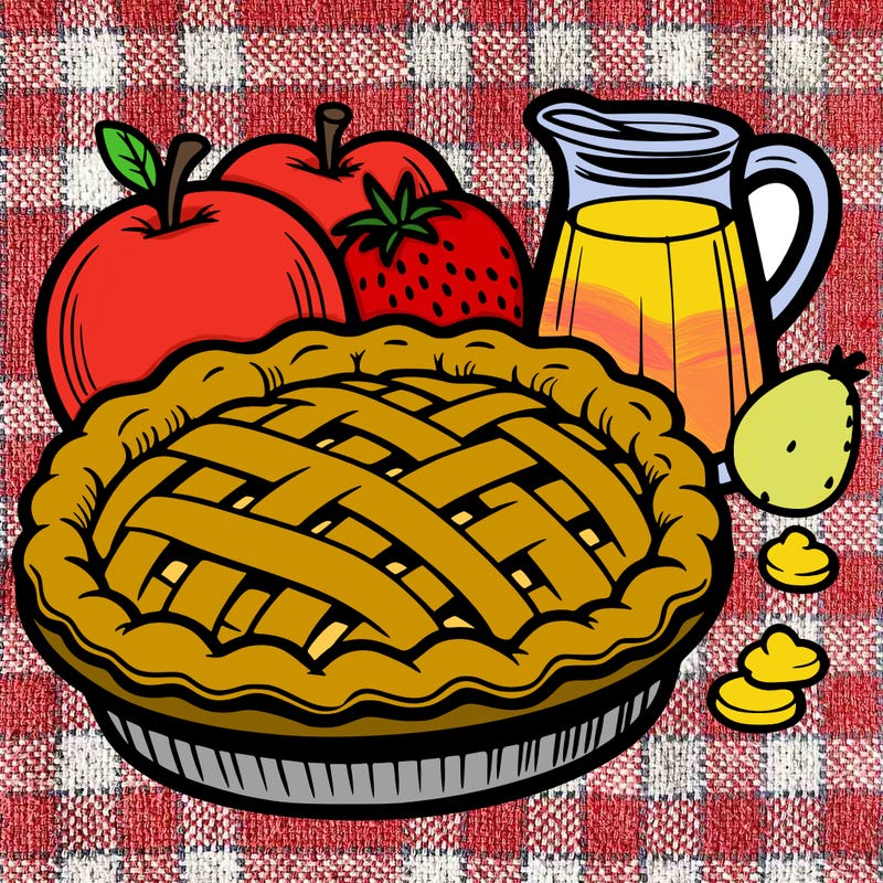 a pie of food