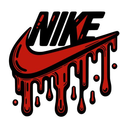 dripping nike logo