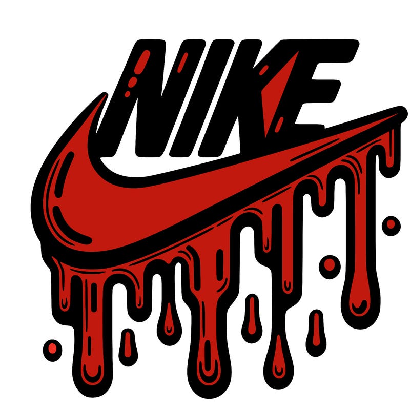 dripping nike logo