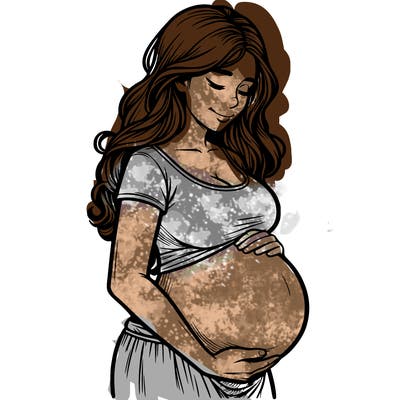 woman heavily pregnant realistic