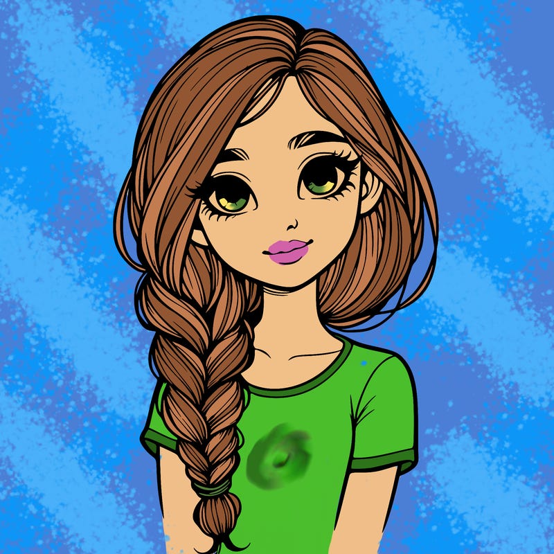 realistic girl with a braid