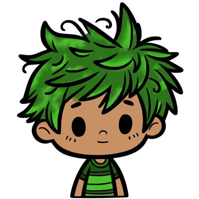 boy with messy hair