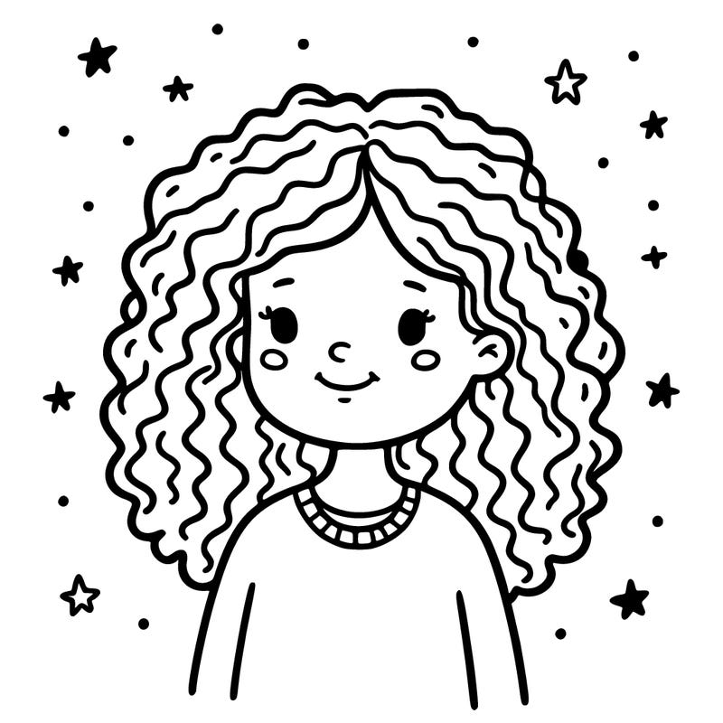 girl with curly hair