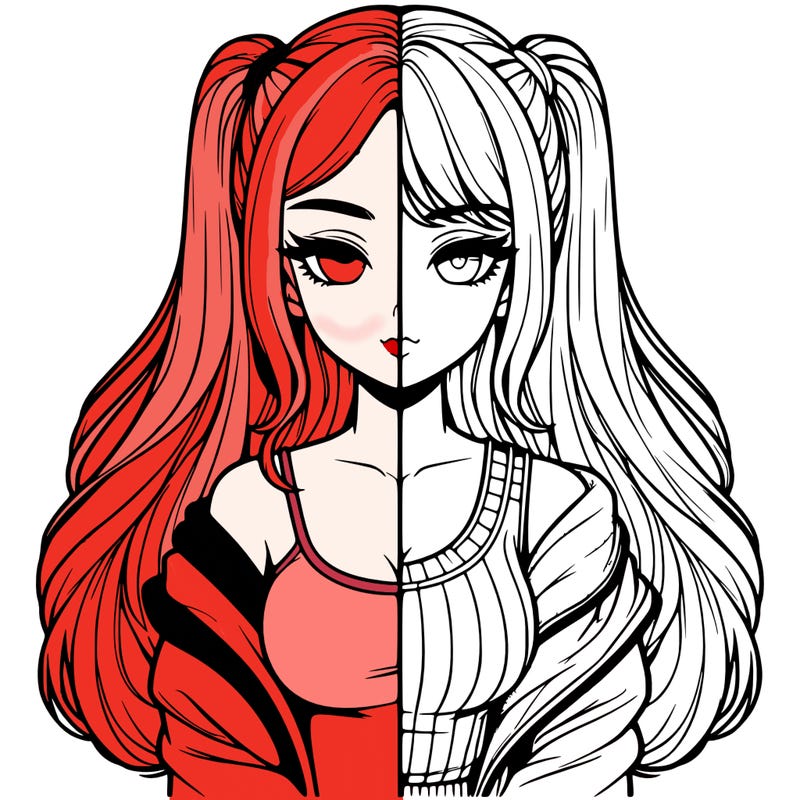 realistic girl split