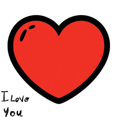 a blank heart