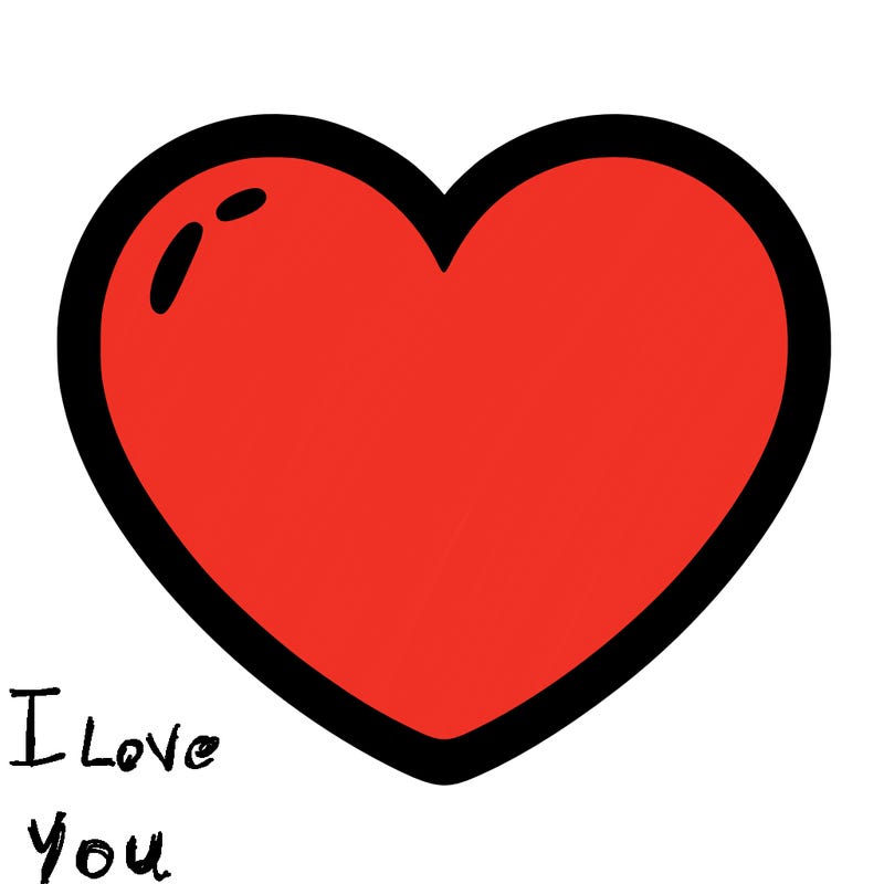 a blank heart