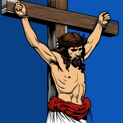 jesus realistic on the cross