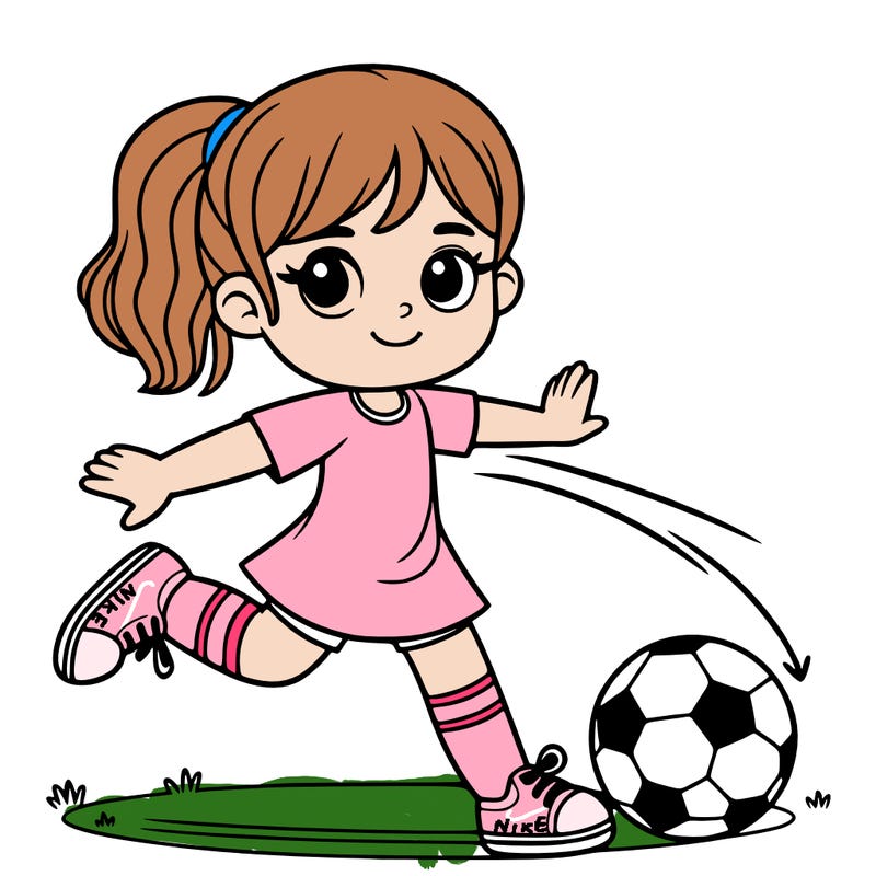 girl playing football