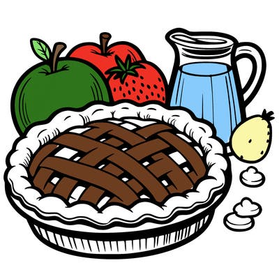 a pie of food